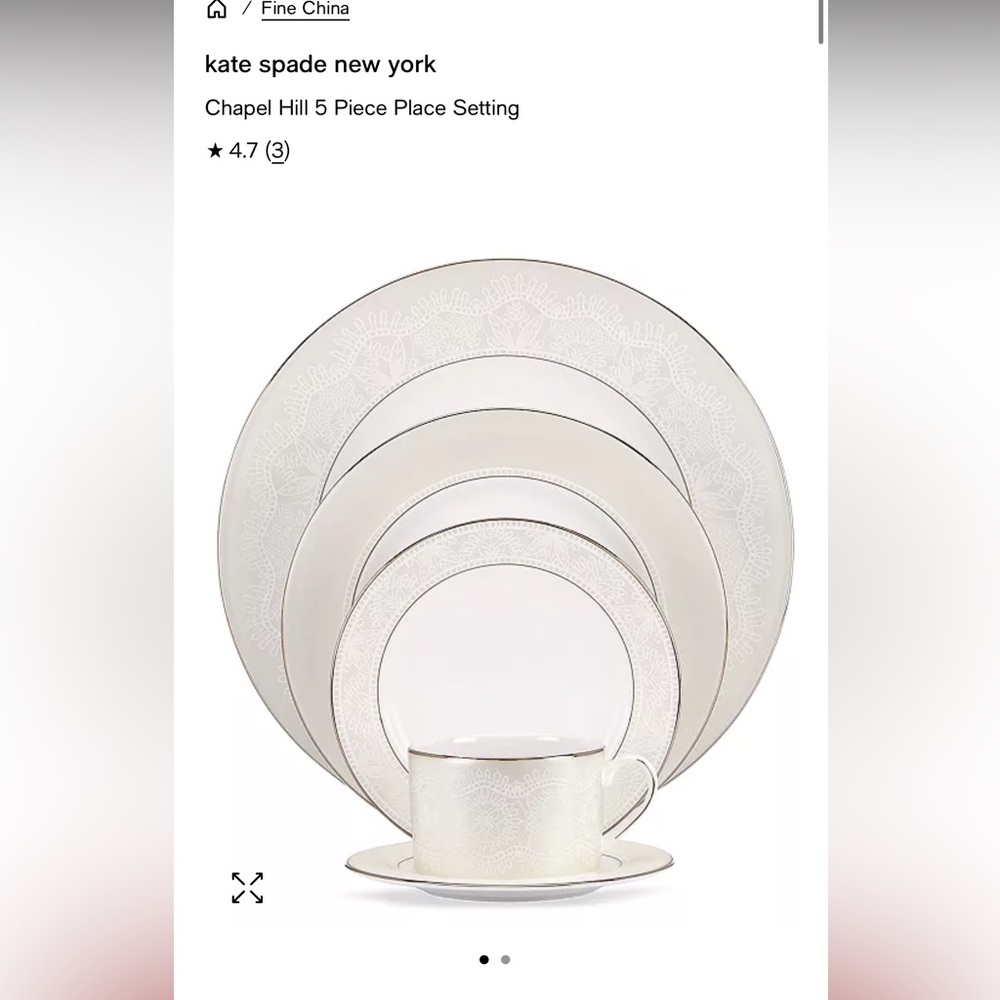kate spade Chapel Hill 5 piece setting